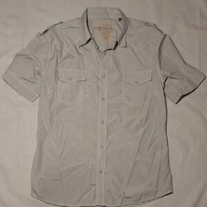 Jordan Light Gray Casual Button Down Shirt